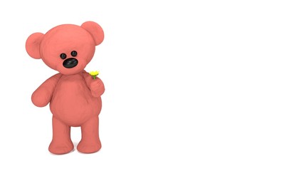  teddy bear with flower
