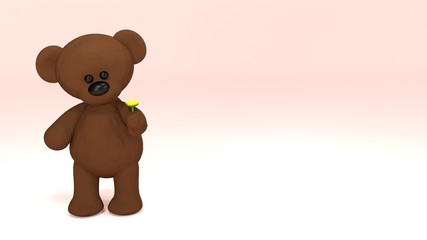  teddy bear with flower