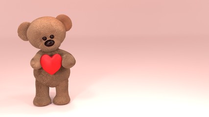  teddy bear with a heart