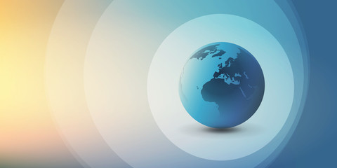 Earth Globe Design - Global Business, Technology, Eco, Globalisation Concept, Vector Template 