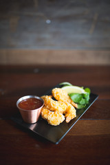 battered prawn starter