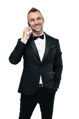 Fototapeta premium businessman talking on the phone