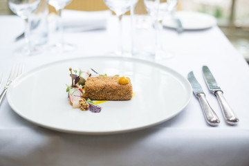 Fine dining table setting
