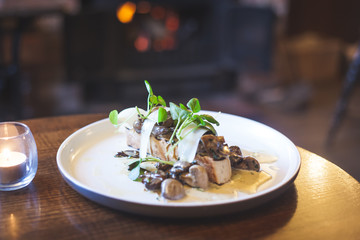 Creamy mushroom dish
