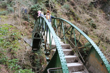 Boy and girl on the bridge