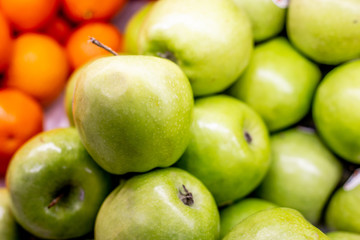 Green apple Raw fruits and vegetables, part of a collection collection of fresh healthy products