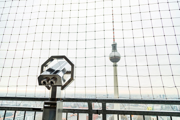 Berlin Fernsehturm Television Tower with panoramic view