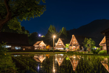 五箇山 春のライトアップ