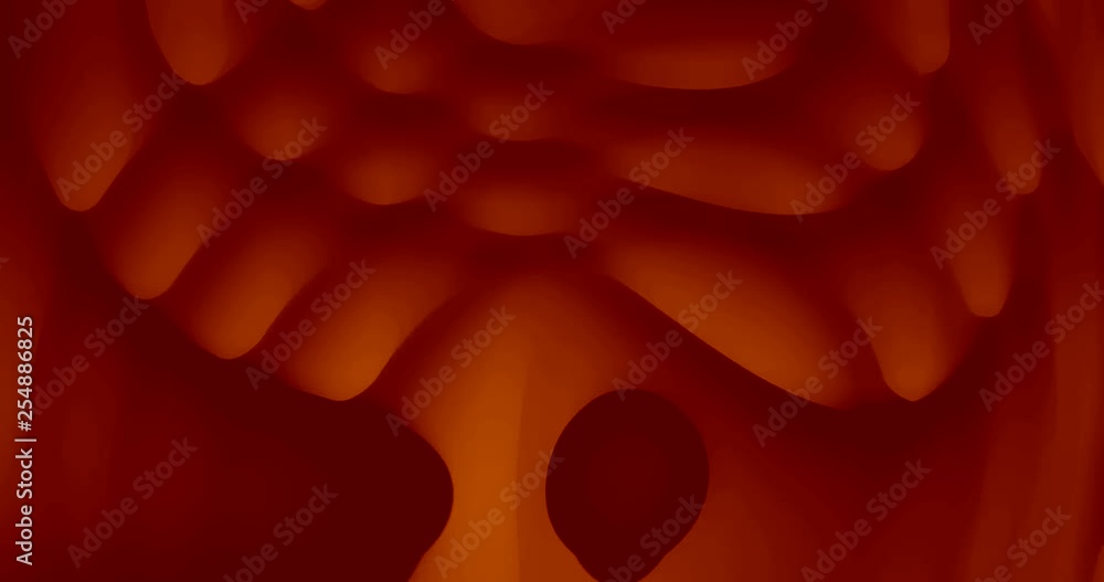 Poster 60fps abstract cg geometric dark loopable background - orange moving curves seamless loop 4k animati