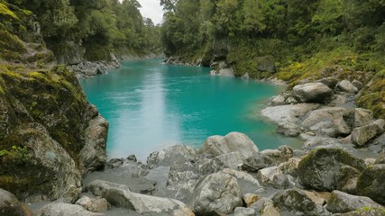 Blue water and rocks, Hokitika Gorge Scenic Reserve, South Island New Zealand