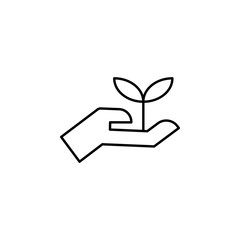 ecology, earth day, sprout, hand icon. Element of mother earth day icon. Thin line icon for website design and development, app development. Premium icon