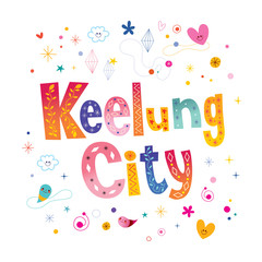 Keelung City unique lettering design