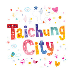 Taichung City unique lettering design