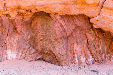 Coloured Canyon is a rock formation on Sinai peninsula. Sights of Nuweiba, Egypt.