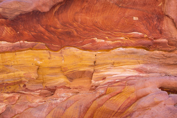 Coloured Canyon is a rock formation on Sinai peninsula. Sights of Nuweiba, Egypt.