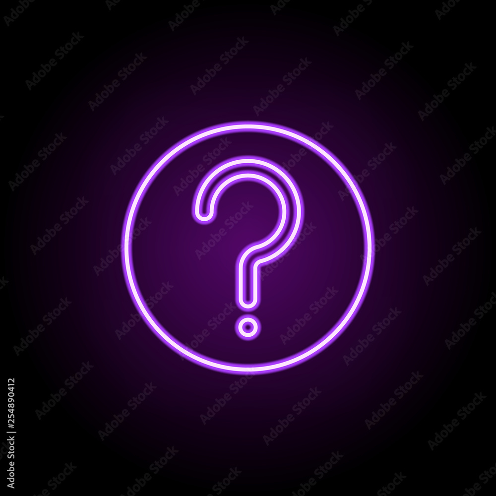 Poster question in round icon. web icons universal set for web and mobile
