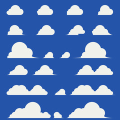 Flat design of elegant cumulus clouds