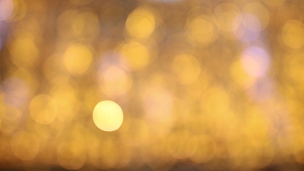 Fototapeta premium Golden bokeh lights as abstract background