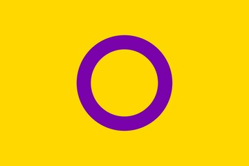 Intersex flag. Symbol of LGBT community