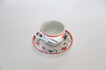 coffee cup on white ground 