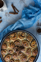 Cinnamon rolls and cinnamon sticks