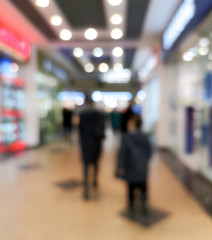 Bokeh in the store as an abstract background