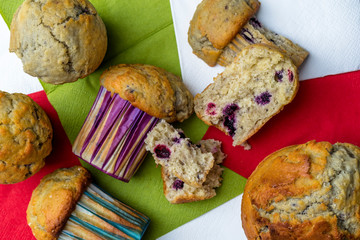 Muffin , bund und lecker