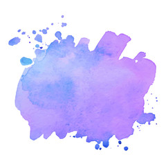 Abstract isolated colorful vector watercolor splash.