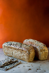 homemade bread with seeds