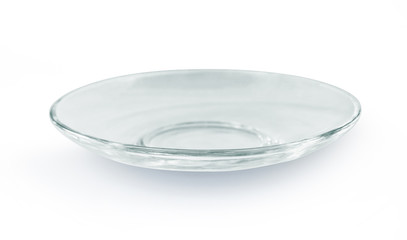 glass plate isolated on white background