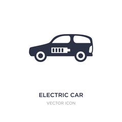 electric car icon on white background. Simple element illustration from Future technology concept.