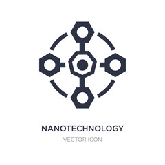 nanotechnology icon on white background. Simple element illustration from Future technology concept.
