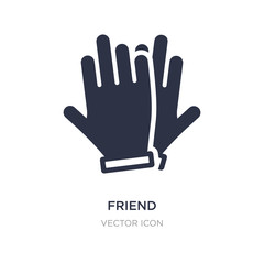 Obraz premium friend icon on white background. Simple element illustration from Hands and gestures concept.