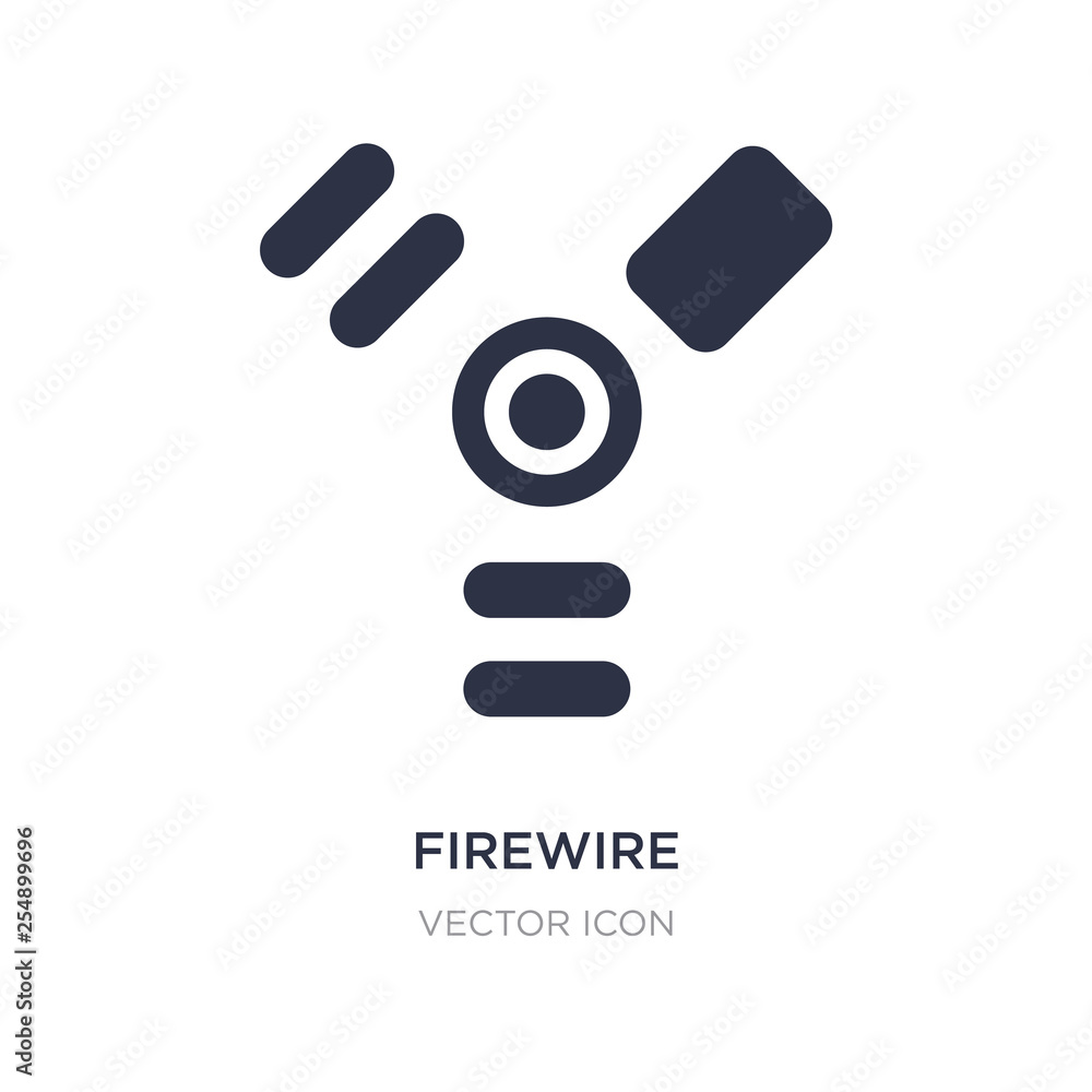 Poster firewire icon on white background. simple element illustration from hardware concept.