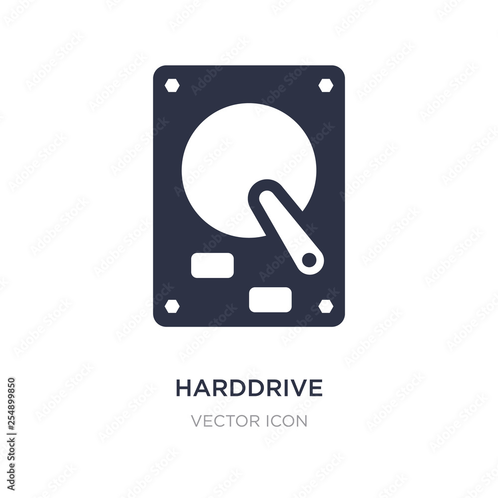 Poster harddrive icon on white background. simple element illustration from hardware concept.