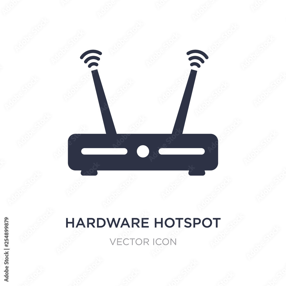 Poster hardware hotspot icon on white background. simple element illustration from hardware concept.