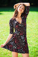 Obraz premium Portrait of beautiful young happy woman