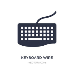 keyboard wire icon on white background. Simple element illustration from Hardware concept.