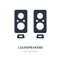 Fototapeta na wymiar loudspeakers icon on white background. Simple element illustration from Hardware concept.