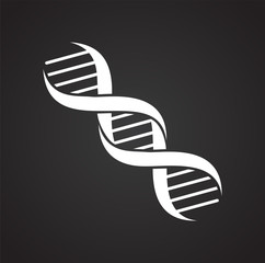 DNA icon on background for graphic and web design. Simple vector sign. Internet concept symbol for website button or mobile app.