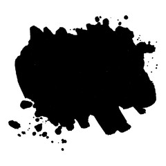 Abstract black ink splash. Vector illustration. Grunge texture for cards and flyers design.
