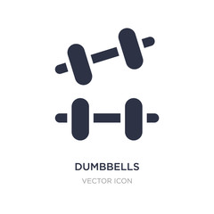 dumbbells icon on white background. Simple element illustration from Health and medical concept.