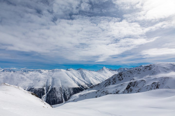 Fototapeta na wymiar Snowy mountains in Italy