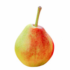 Rip pear isolated on white background