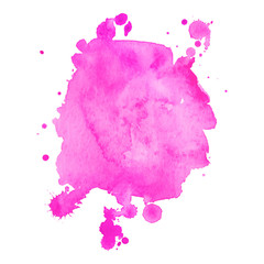 Abstract isolated colorful vector watercolor splash.