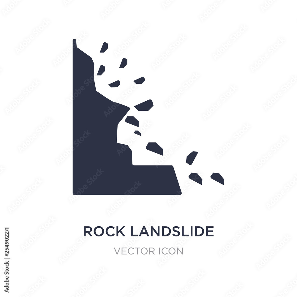 Aufkleber rock landslide safety icon on white background. simple element illustration from maps and flags conc