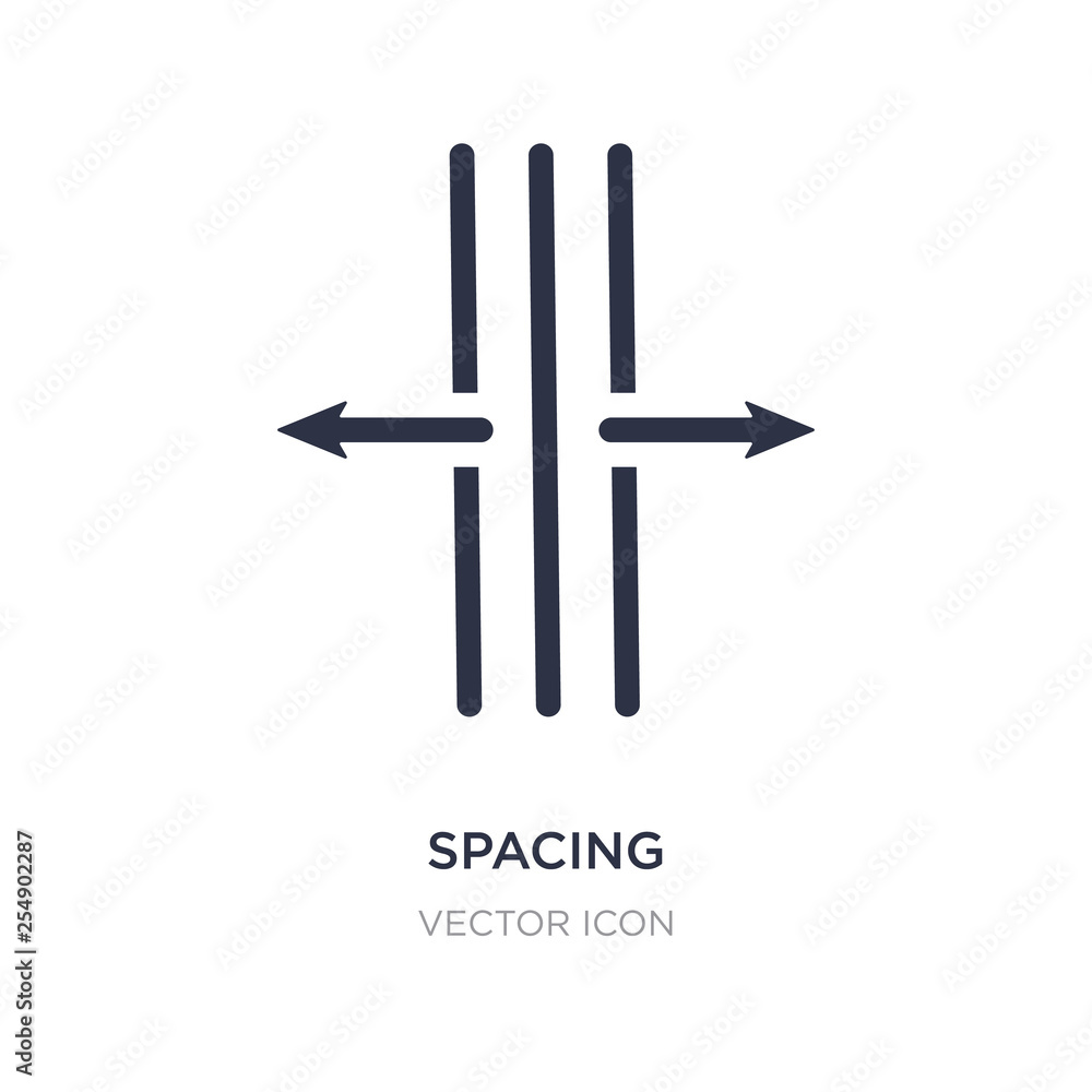 Poster spacing icon on white background. simple element illustration from maps and flags concept.