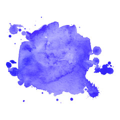 Abstract isolated colorful vector watercolor splash.