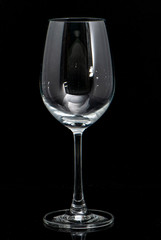 wine glass black background