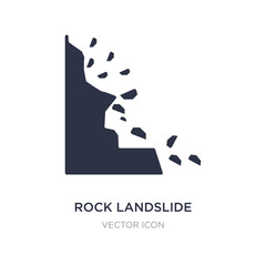 rock landslide safety icon on white background. Simple element illustration from Maps and Flags concept.